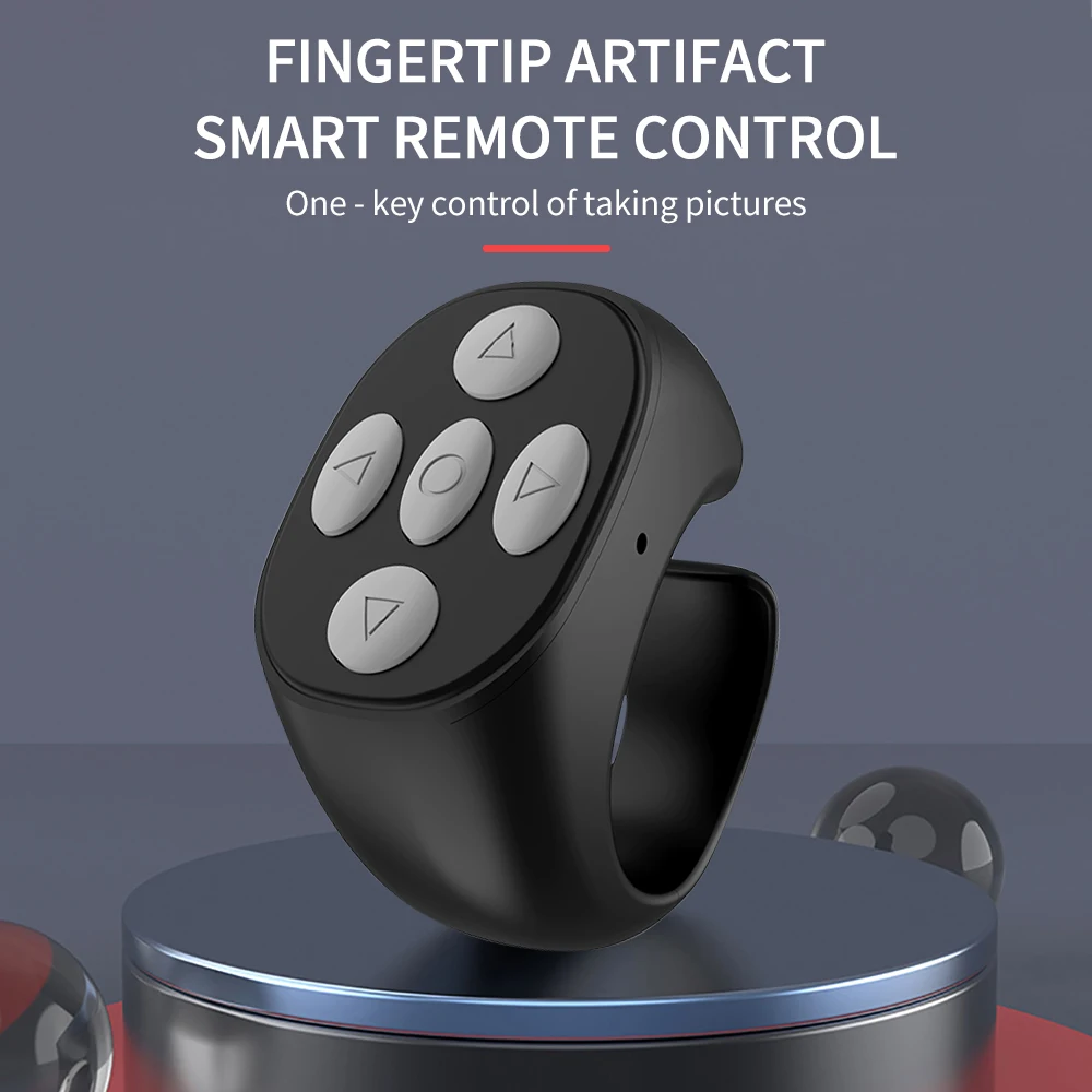 For TikTok Ring Bluetooth Remote Control Fingertip Selfie Video Controller Automatic Page Turner Browsing For Mobile Phone