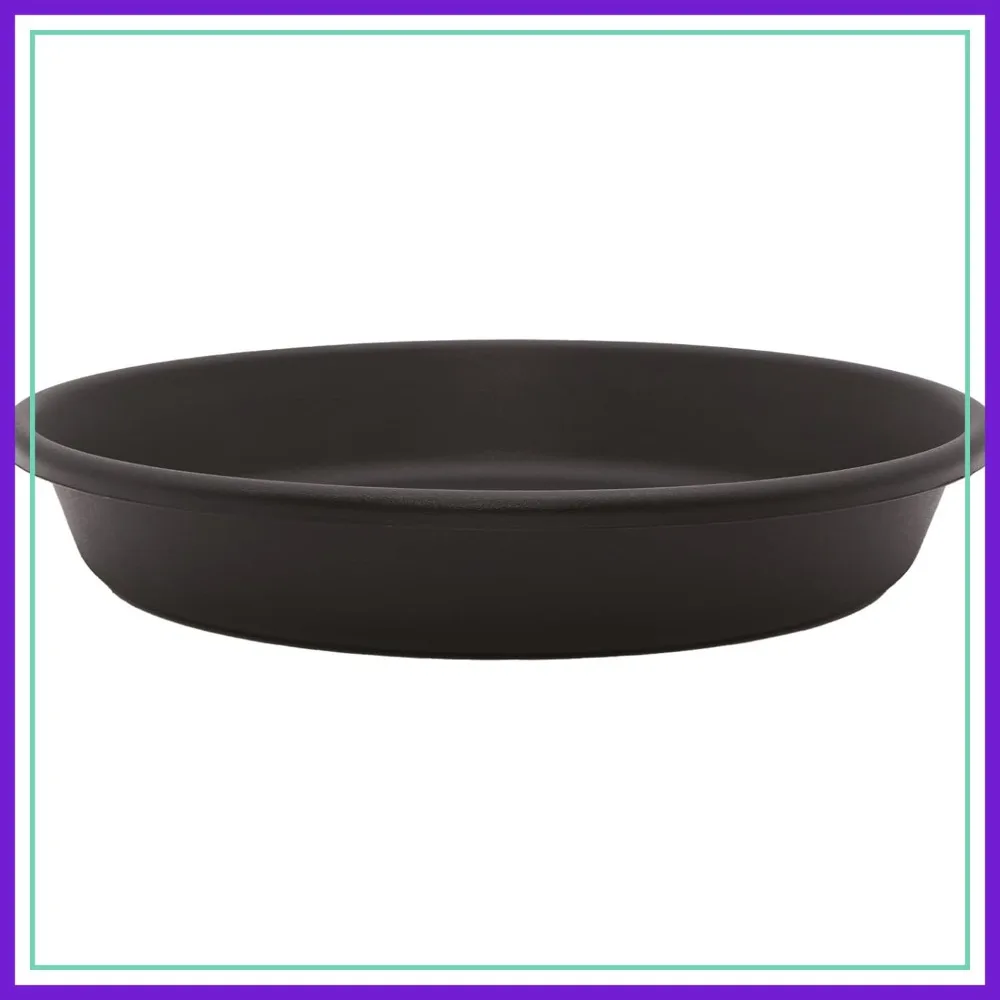 Round Plastic Plant Saucer 16 inch - Durable Tray for Water Drainage, Indoor Outdoor Use
