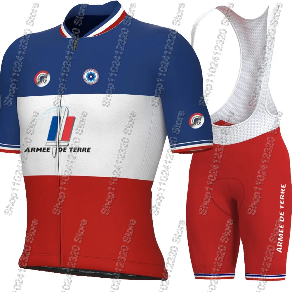 

France Team 2026 Cycling Jersey Set Summer Bicycle Army-Clothing kits Road Bike Shirts Suit Bicycle Bib Shorts MTB Ropa Maillot