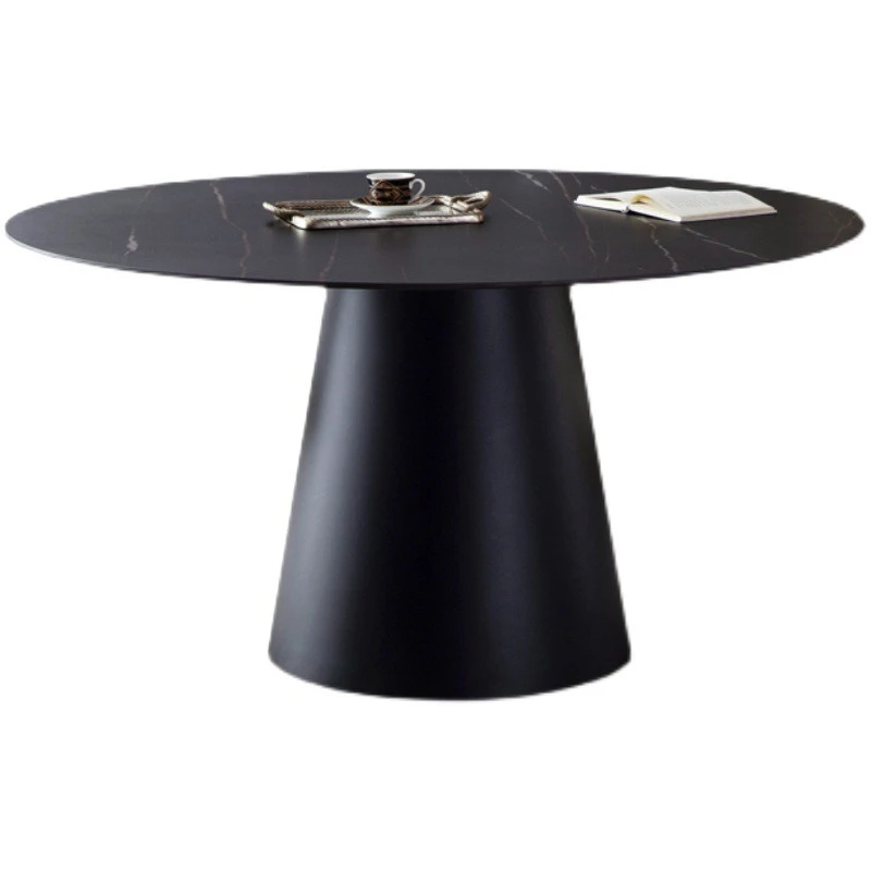 Simple chair combination, round dining table, turntable household small apartment