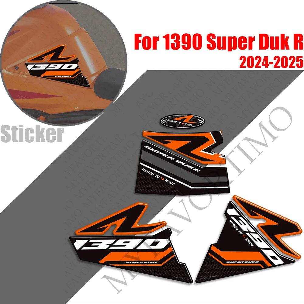 

For 1390 Super Duk R EVO Motorcycle Fuel Tank Pad Sticker Moto Epoxy resin moto Decals accessories 2024 2025