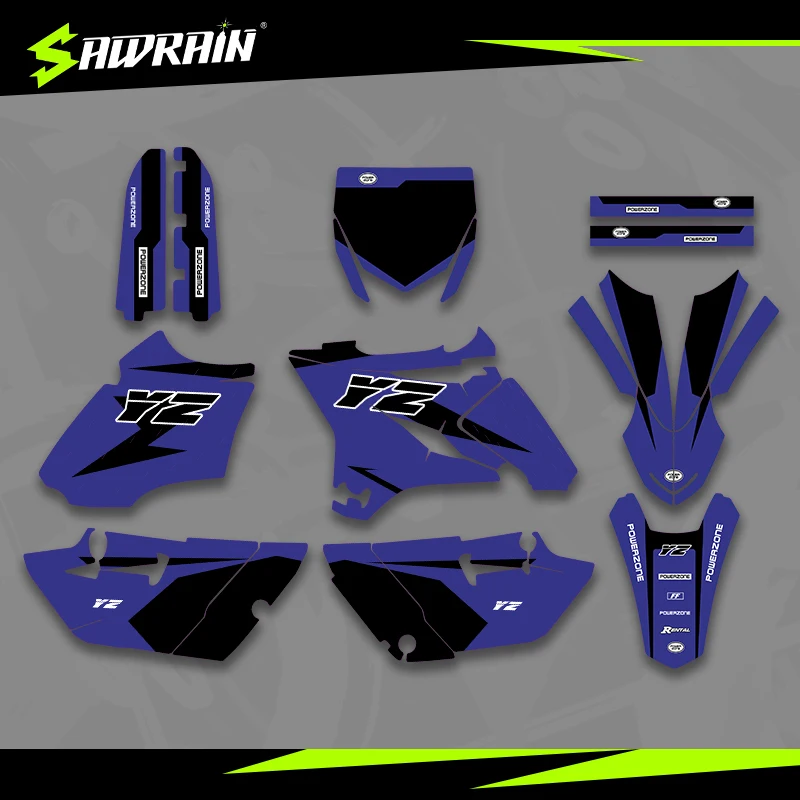 

Sawrain Motorcycle Graphics Backgrounds Decal Stickers Kits for YAMAHA 15-21YZ85
