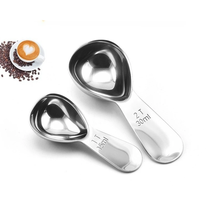1PC Coffee Measuring Scoop Stainless Steel for Ground 15ml/30ml Beans Tea Sugar Delicate Home Barista Accessories