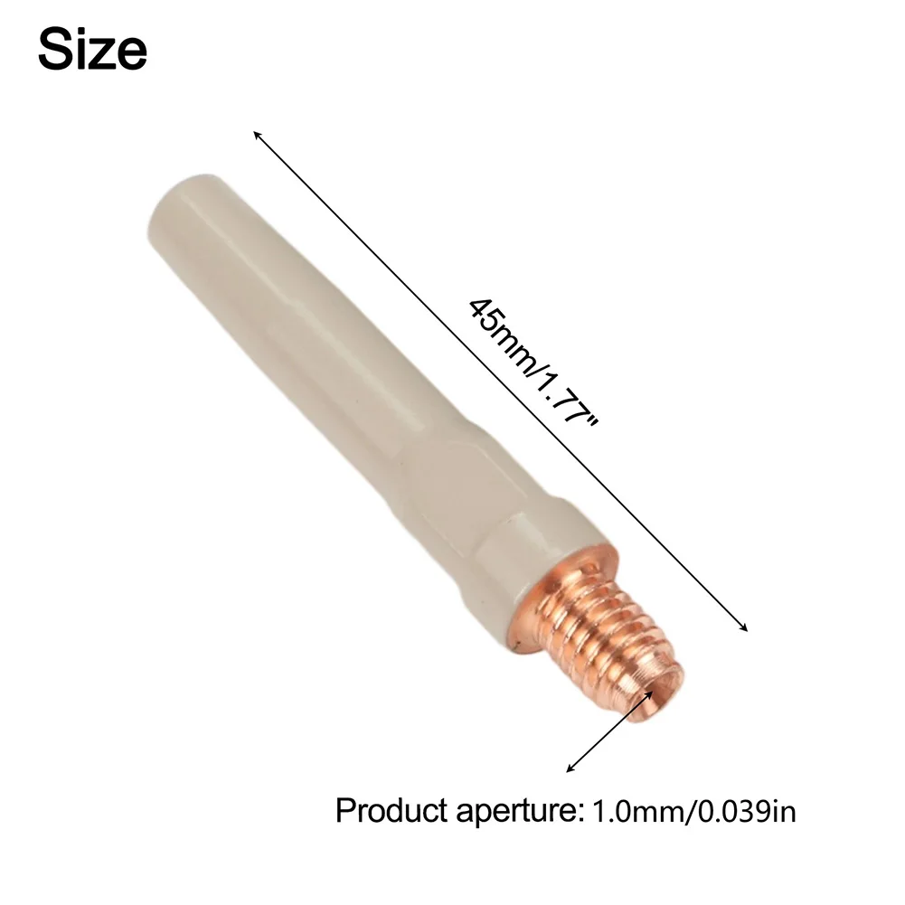 

For Professional Welding Non-Stick Tips Welding Nozzle MIG Replacement Reduces Slag Accumulation Three-hole Alignment
