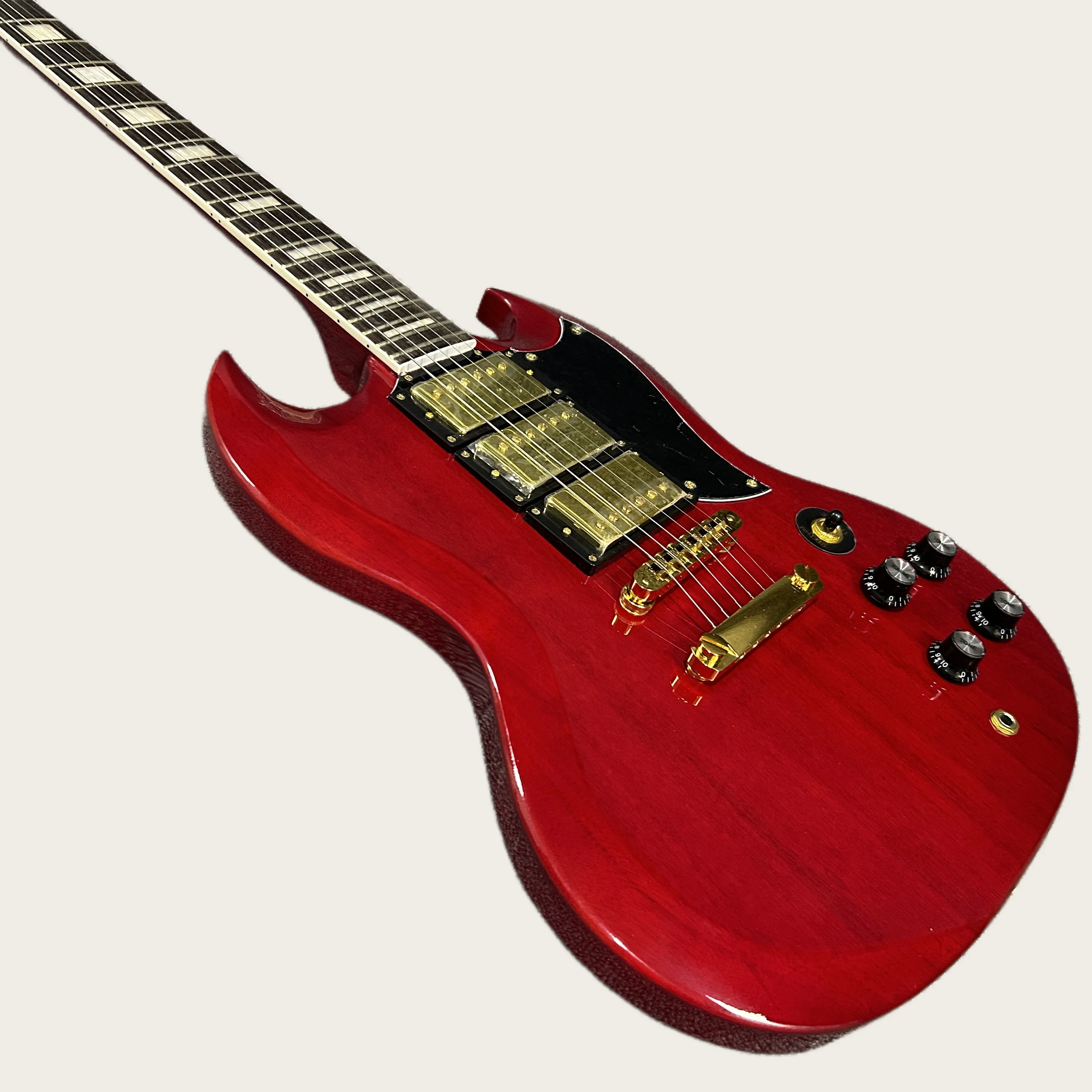 Red Golden SG Electric Guitar Rosewood Fingerboard Mahogany Body Great Value Deals on Good Quality Free Transportation