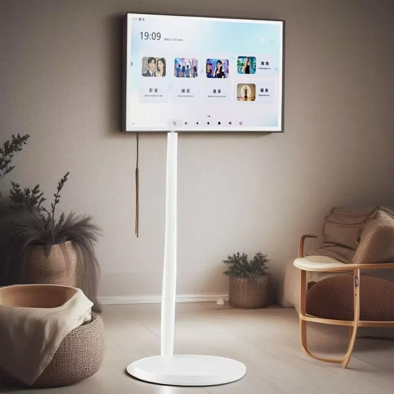 Televisor Portátil Inteligente con Ruedas, Monitor Táctil FHD de 32 Pulgadas, 8GB + 128GB, Pantalla Móvil Inalámbrica, Android 15, Certificado EDLA, Cámara de 13MP