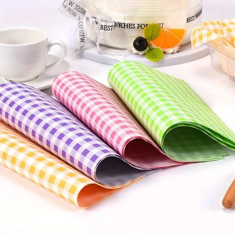 Kitchen Oil-Proof Wax Paper Food Wrapper Paper Bread Sandwich Burger Fries Macaron Packaging Cake Decoration Kitchen Baking Tool