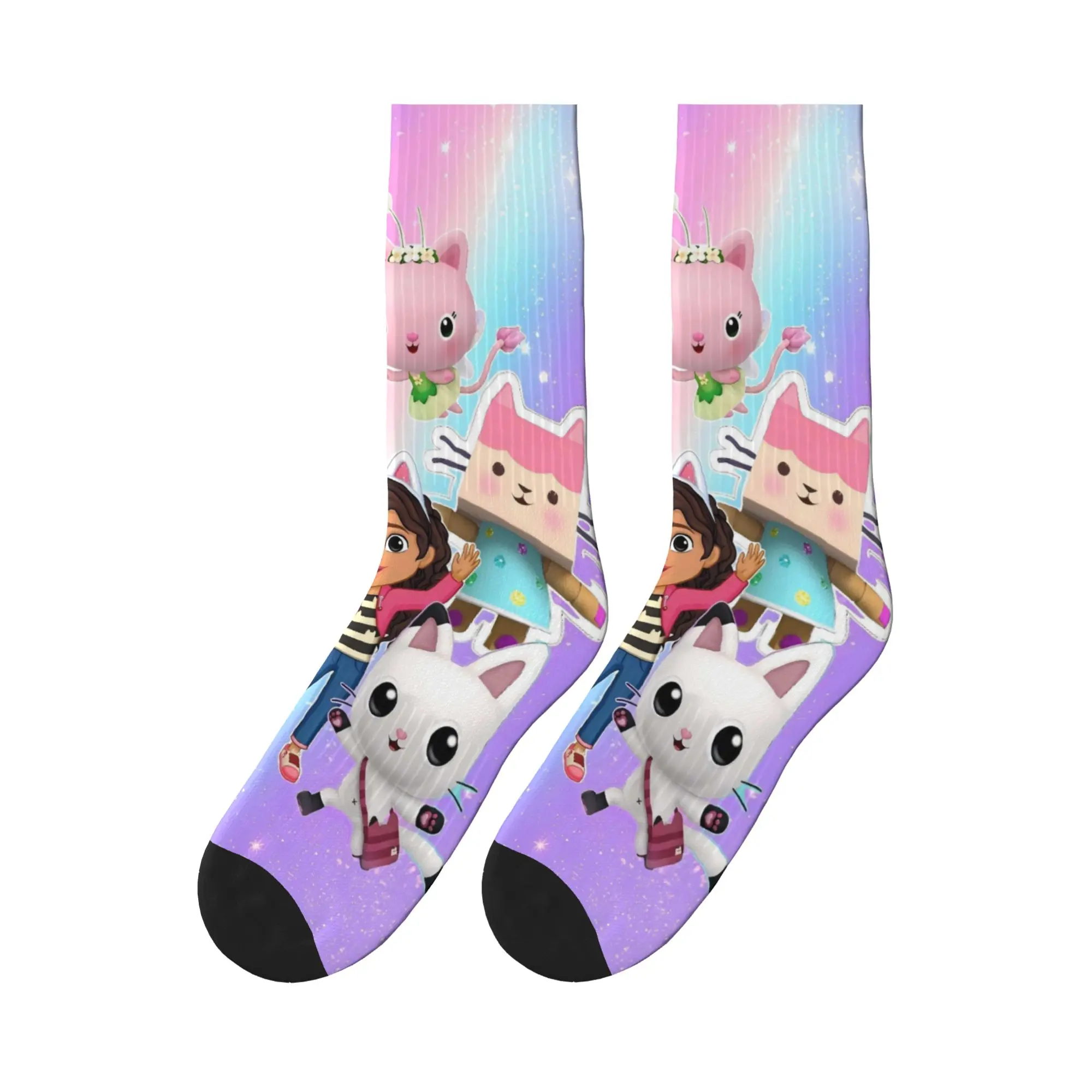 

G-gabbys Dollhouse Catrat Socks Design Stockings Anti Skid Men's Socks High Quality Autumn Kawaii Cycling Socks