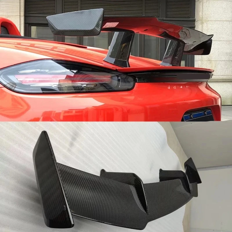 

for Porsche Boxster Cayman 718 Dry Carbon Fiber Rear Spoiler Rear Wing Car Styling Cover Body Kit