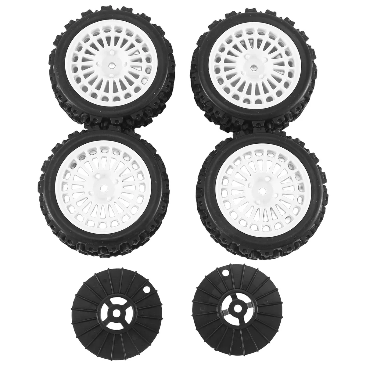 4Pcs Rubber Tire Wheel Tyre for Tamiya XV01 TA06 TT01 TT01E TT02 TT02B PTG-2 1/10 RC Car Upgrades Parts Accessories,2