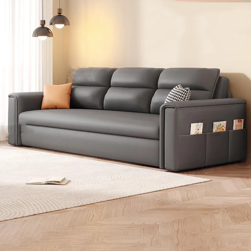 

Nordic Foldable Sofa Black New Arrival Loveseat Leather Sofa Floor Lounge Children Muebles Para Salas Modernos Home Furniture