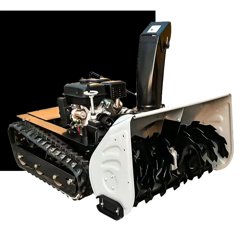 Remote Control Tracked Snow Blower Municipal Road Snow Removal Snow Blower That Starts at -20 Degrees Celsius