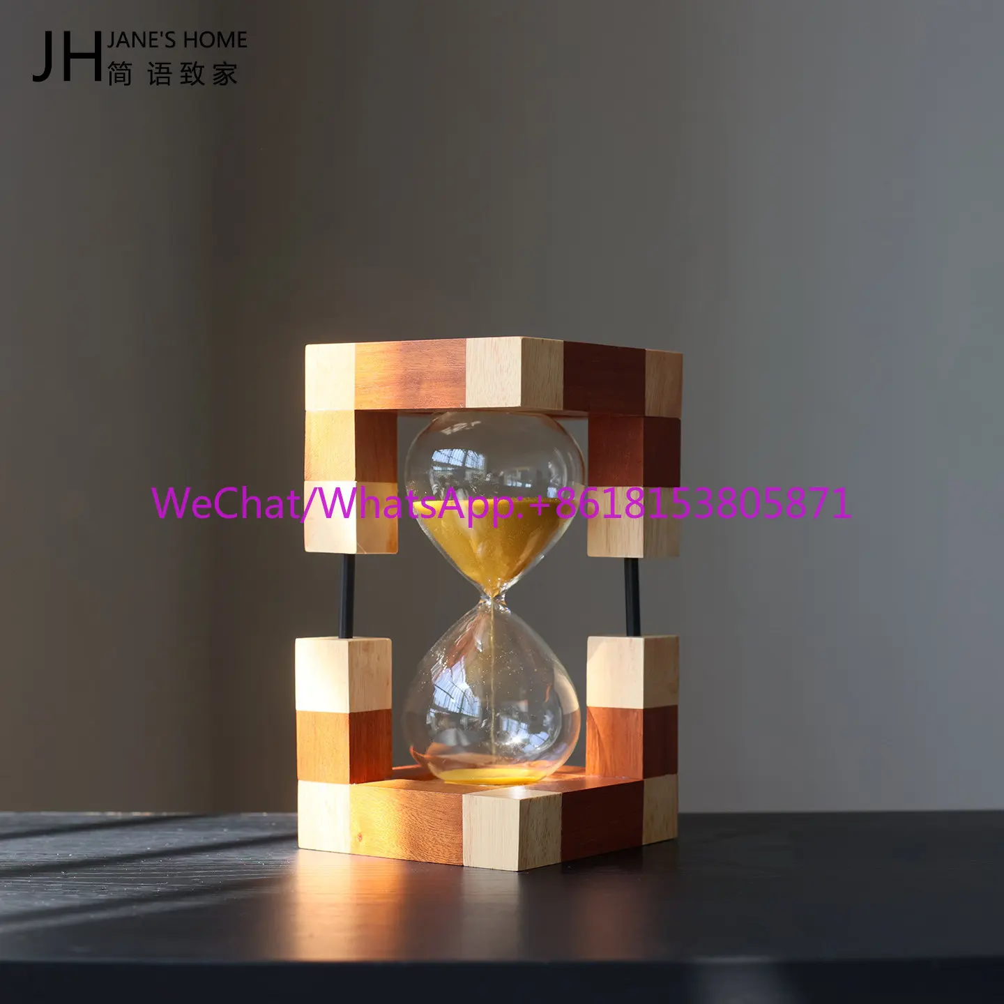 Medieval style high-end sense of creativity 30 minutes hourglass ornament model room living room entrance