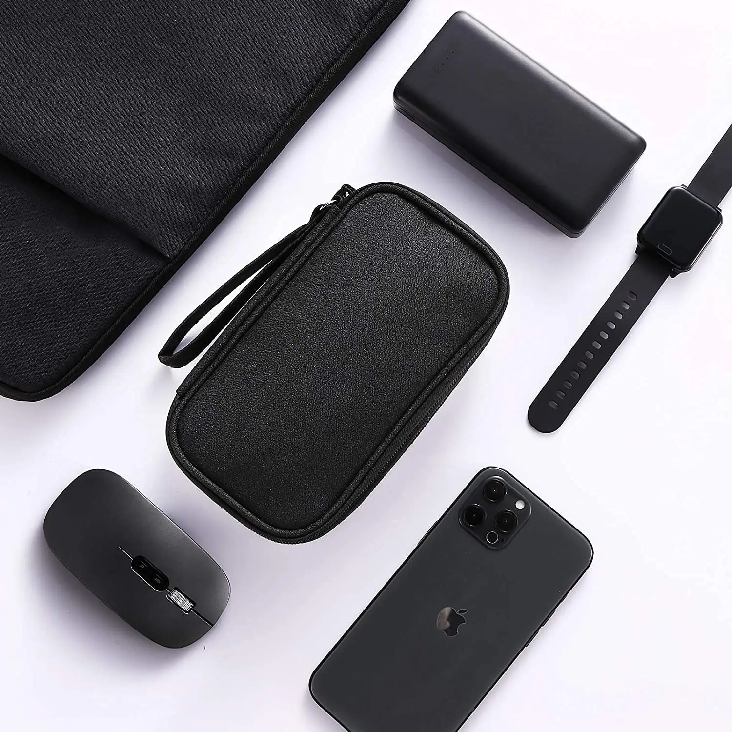 Data Cable Storage Bags Portable Earphone Organizer Digital Gadget Carry Case Double Layer Digital USB Hard Disk Protection Bag