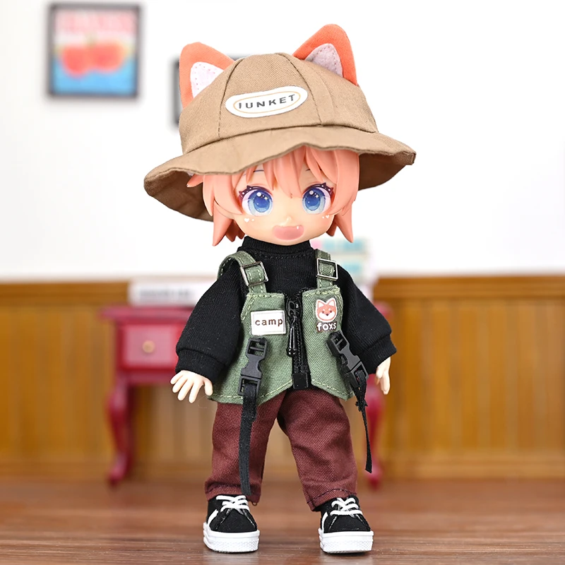 Ob11 ملابس دمى 1/12Bjd وولف فوكس ملابس التخييم Obitsu11 ملابس رياضية Ufdoll Gsc Top P9 هوديي مولي السراويل Ufdoll الملابس
