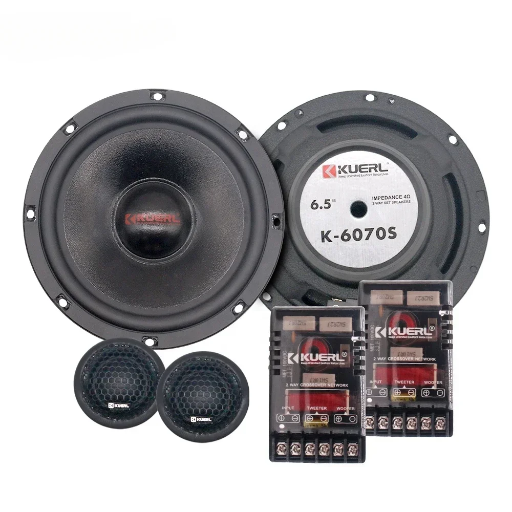 High Quality 6.5 Inch 2-Way Car Speaker Set Professional Steel Door Speakers with 12v Voltage