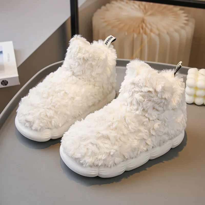 Botas Para Niña Warm Kid Snow Boot Winter Plush High Top Cotton Shoe Boy Girl Indoor Home Shoe Anti Slip Kid Shoe Padded Boots