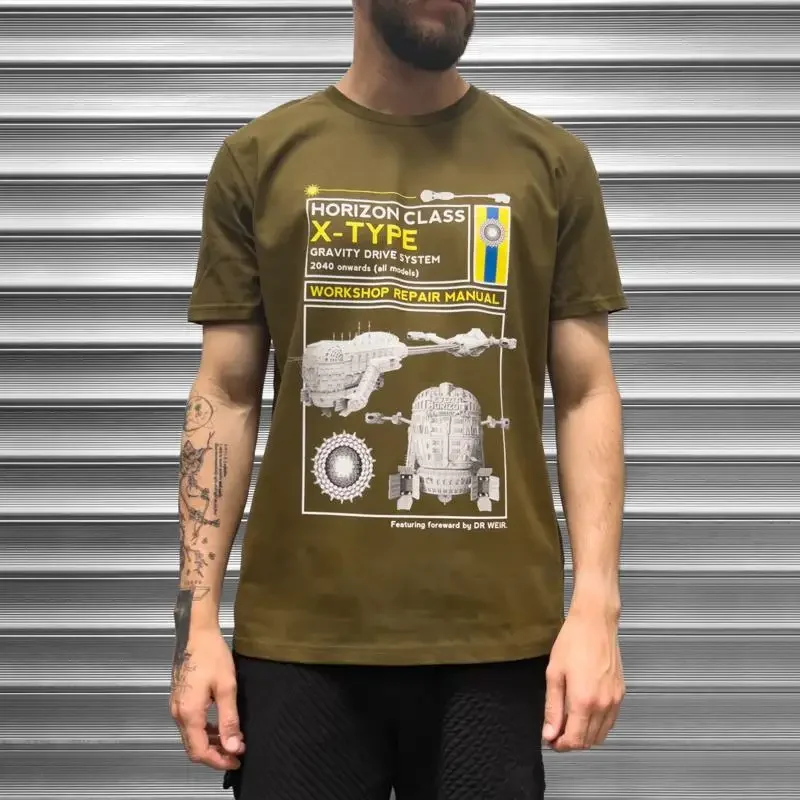 Event Horizon Workshop Repair Manual T shirt Dr Weir Sci Fi Horror Aliens