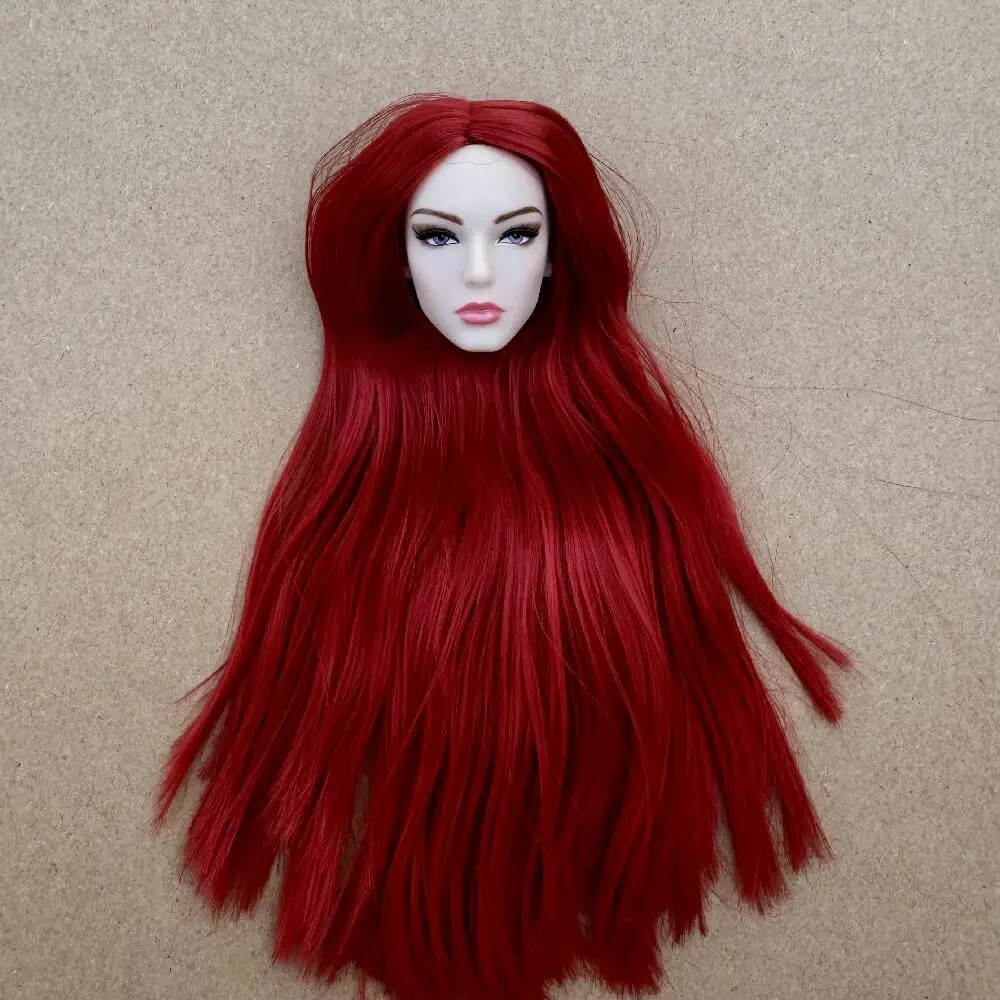 1/6 Modell-Puppenköpfe mit Sommersprossen und buntem Haar, erhältlich in den Hauttönen Braun, Weiß und Beige für die Puppenherstellung. – Detail 20