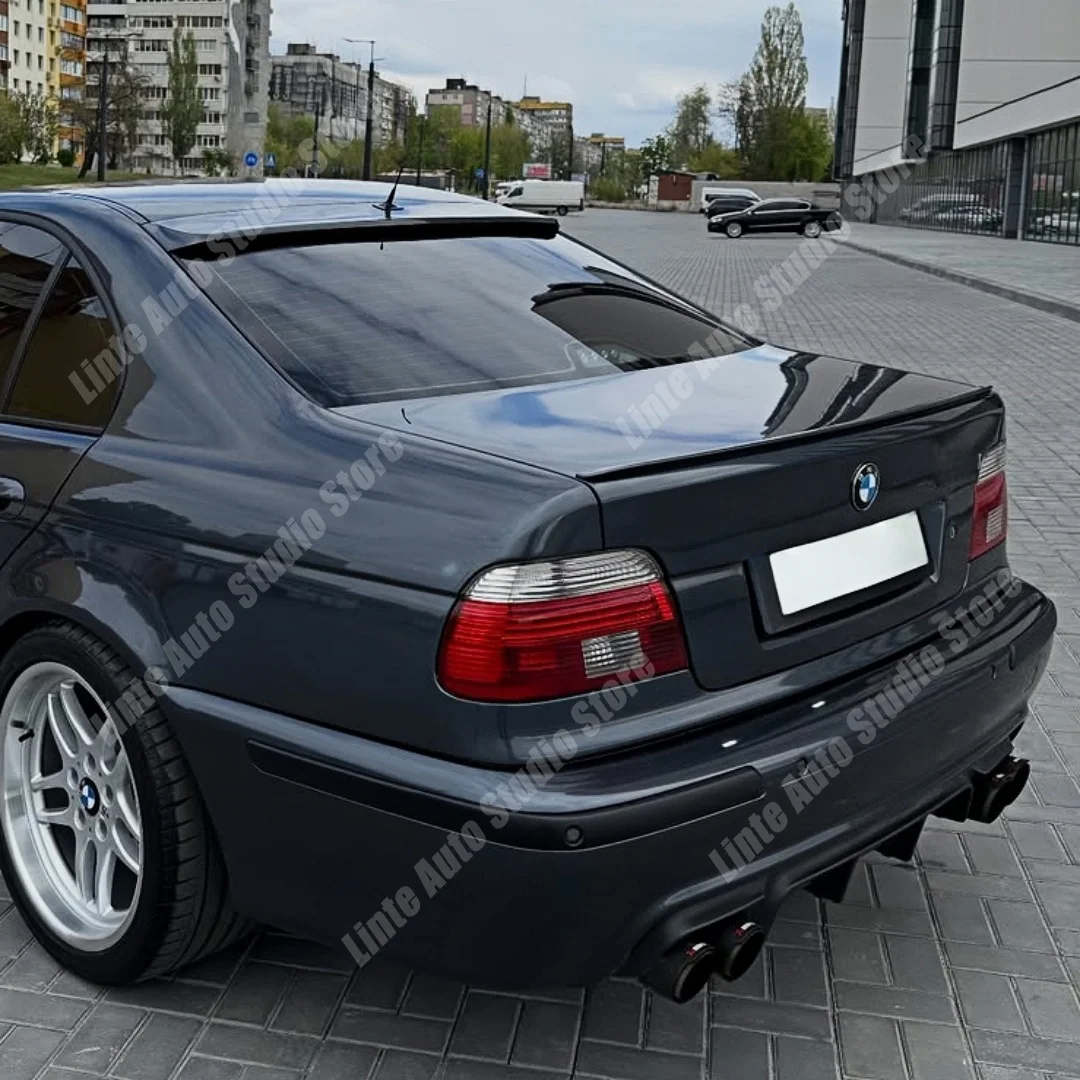 Rear Spoiler Lip For BMW 5 Series E39 Sedan 520i 523i 525i 528i 535i 540i 1997-2003 Trunk Wing ABS Gloss Black Body Kit Tuning