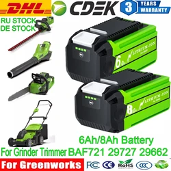 Dla Greenworks 40v narzędzia akumulatorowe Adapter 6.0/8.0Ah bateria dla BAF721 29727 29662 dla Greenworks szlifierka trymer do trawy