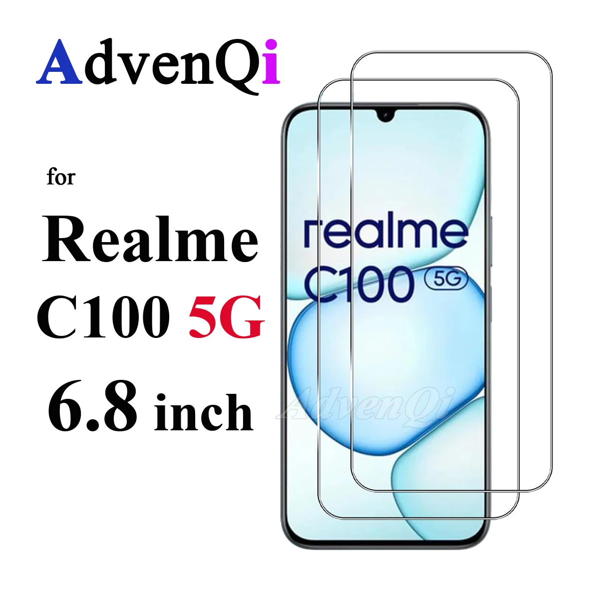 Screen Protector For Realme C100 5G 6.8 Inches OPPO Tempered Glass HD 9H Transparent Clear Anti Scratch Case Friendly