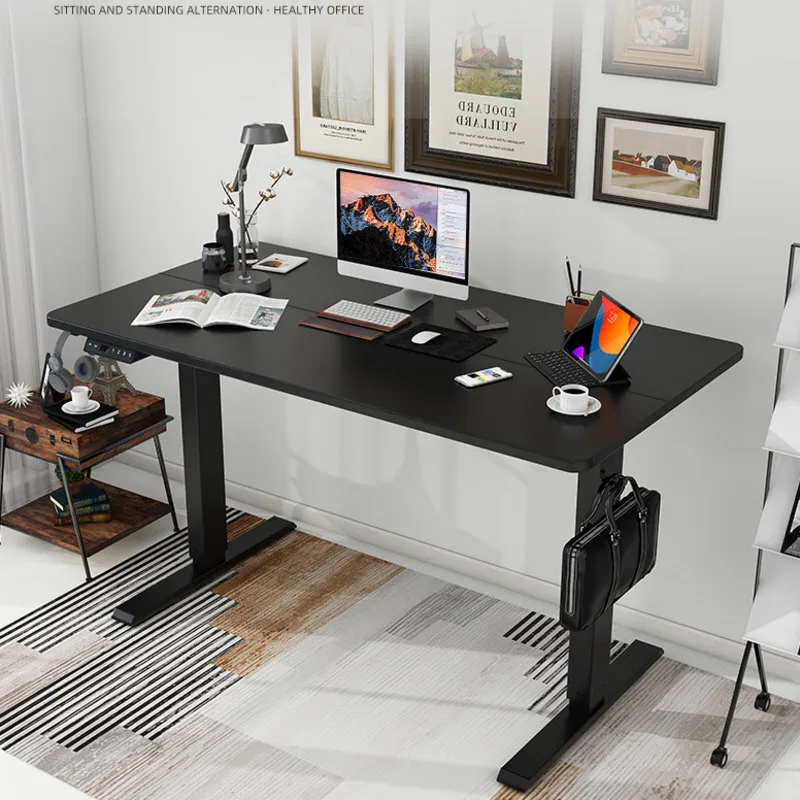 Packaging Simple Double Board Electric Basic Model Office Furniture Standing Computer Height Adjustable Desk Table Muebles Mesas