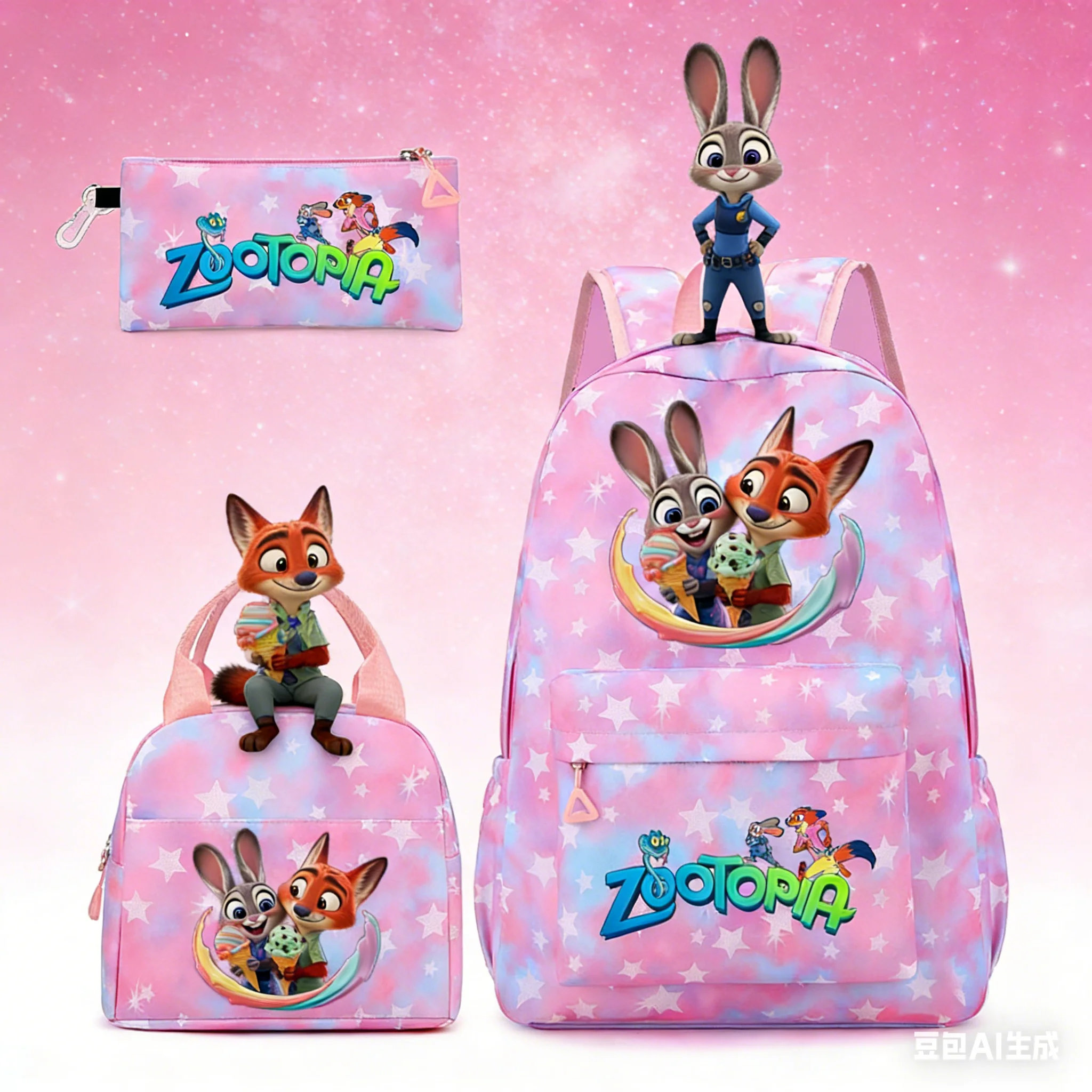 

Рюкзаки Judy Nick Zootopia 2, комплекты из 3 предметов, рюкзак для студентов, школьная сумка с 3D принтом, унисекс, повседневные дорожные сумки, сумка через плечо Mochilas