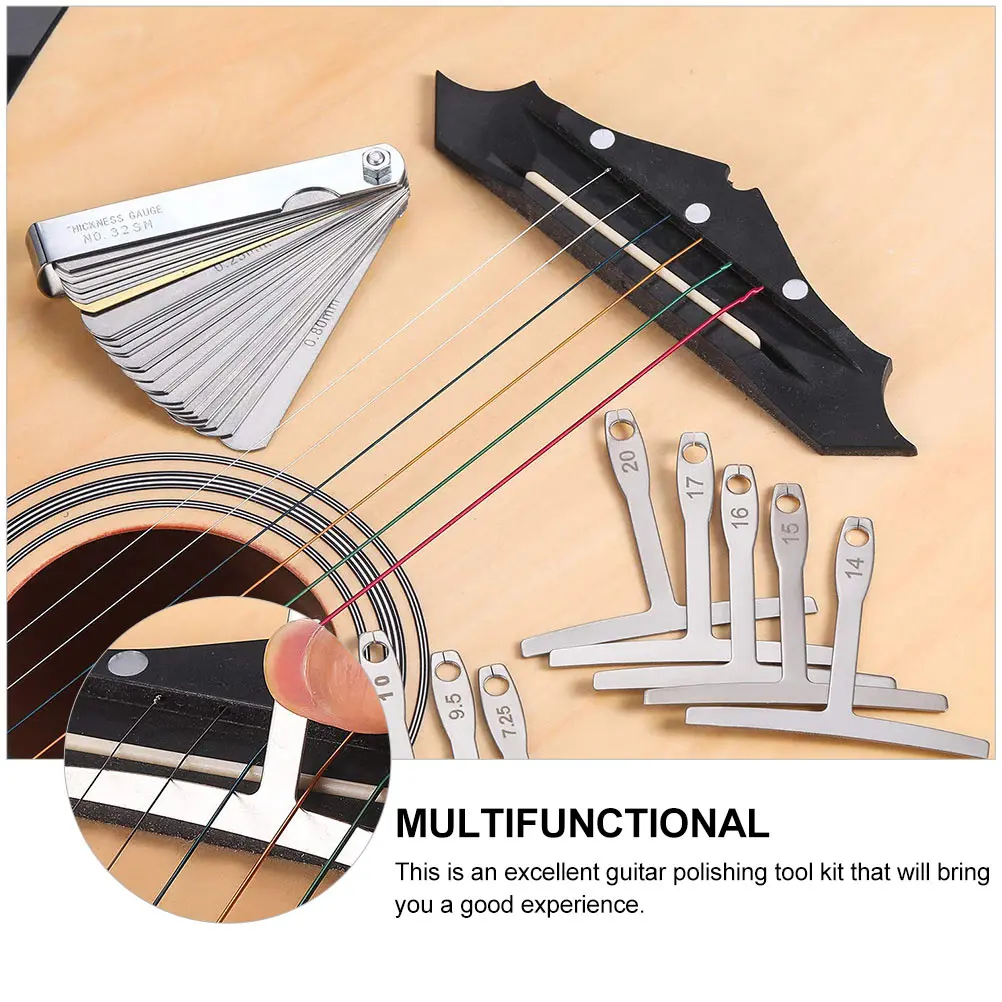 

19 Pcs Guitar Pillow File Set for Tools Polishing Sandpaper Repair Grinding Repairing Maintenance
