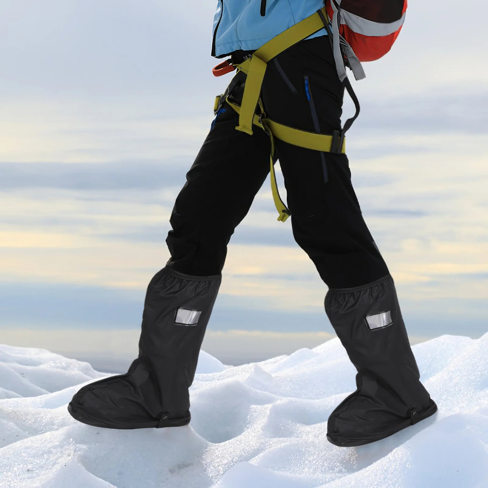 

1Pair Waterproof PVC Boot Covers for Women Thick Rain Shoe Covers High Tube Portable Outdoor Rainproof Anti-Skid Protective