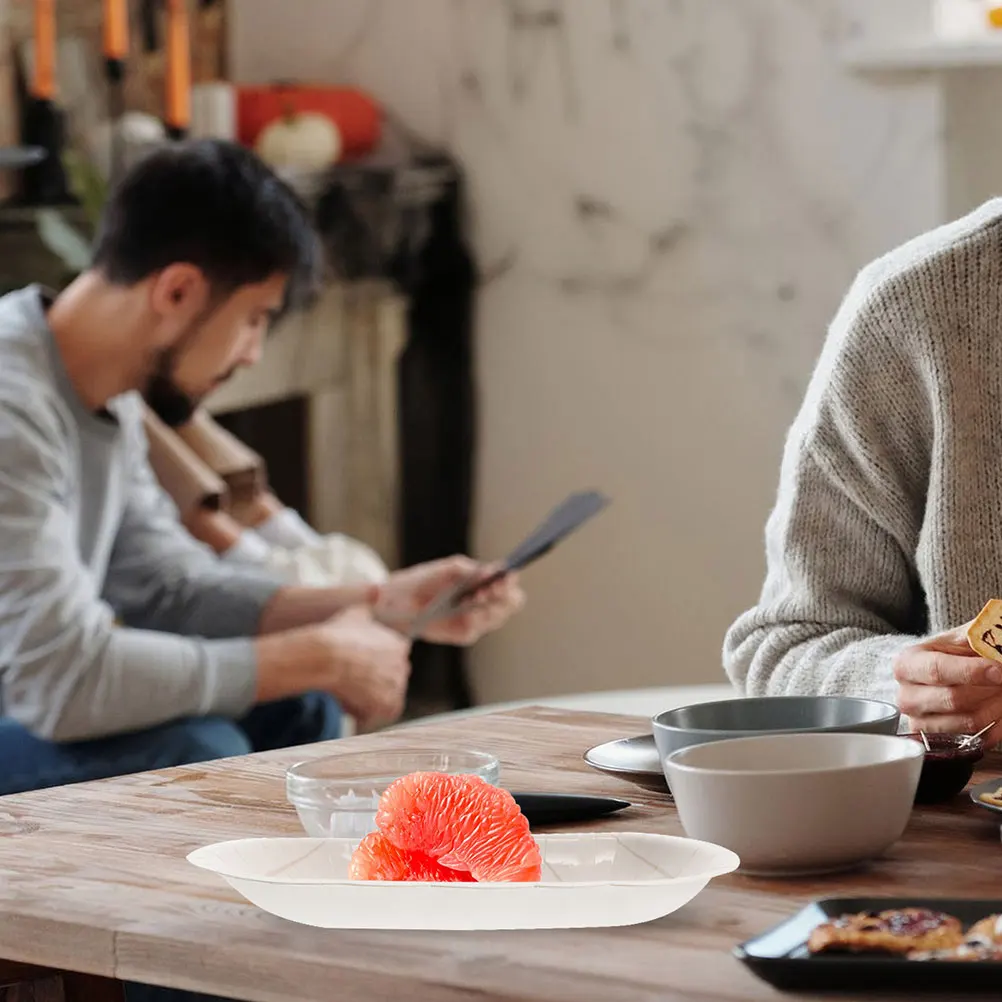 

10 Pcs Pumpkin Paper Pallet Fruit Plates Dessert Dish Halloween Theme Party Table