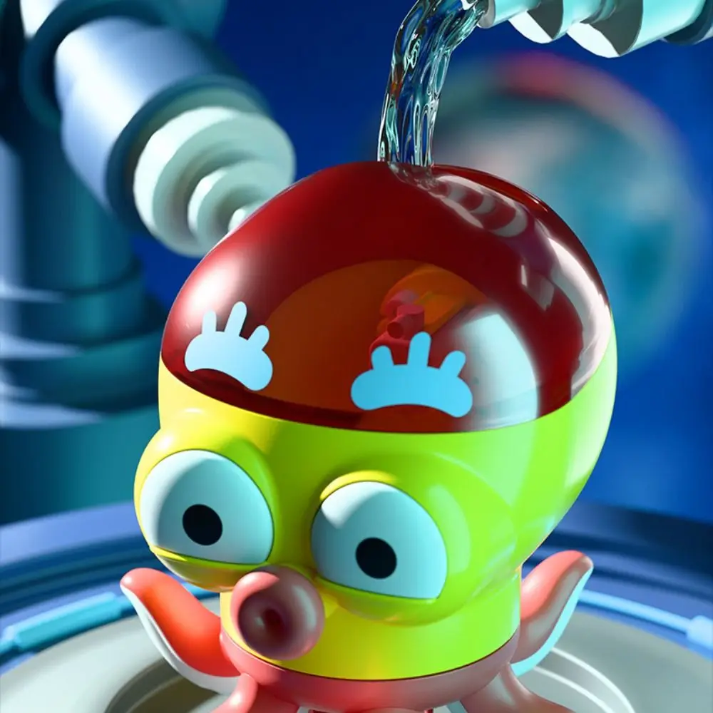 

Plastics Water Playing Octopus Toy Shower Interactive Decorative Bath Sprinkler Toy Playing Water Multipurpose