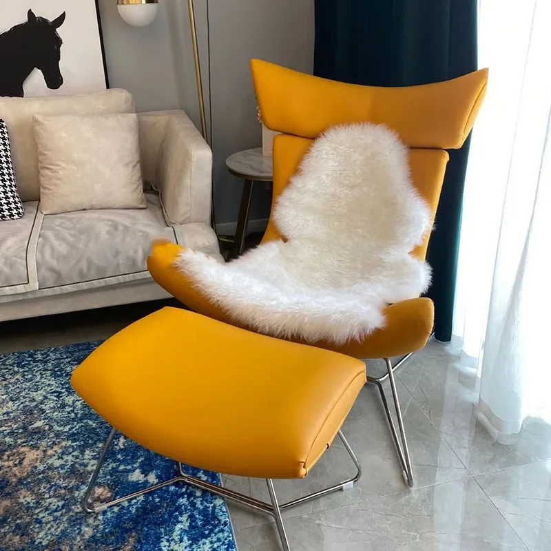 Oversized Orange Recliner Chair Living Room Modern Relaxing Luxury Recliner Chair Italy Comfortable Silla Nordica Furniture