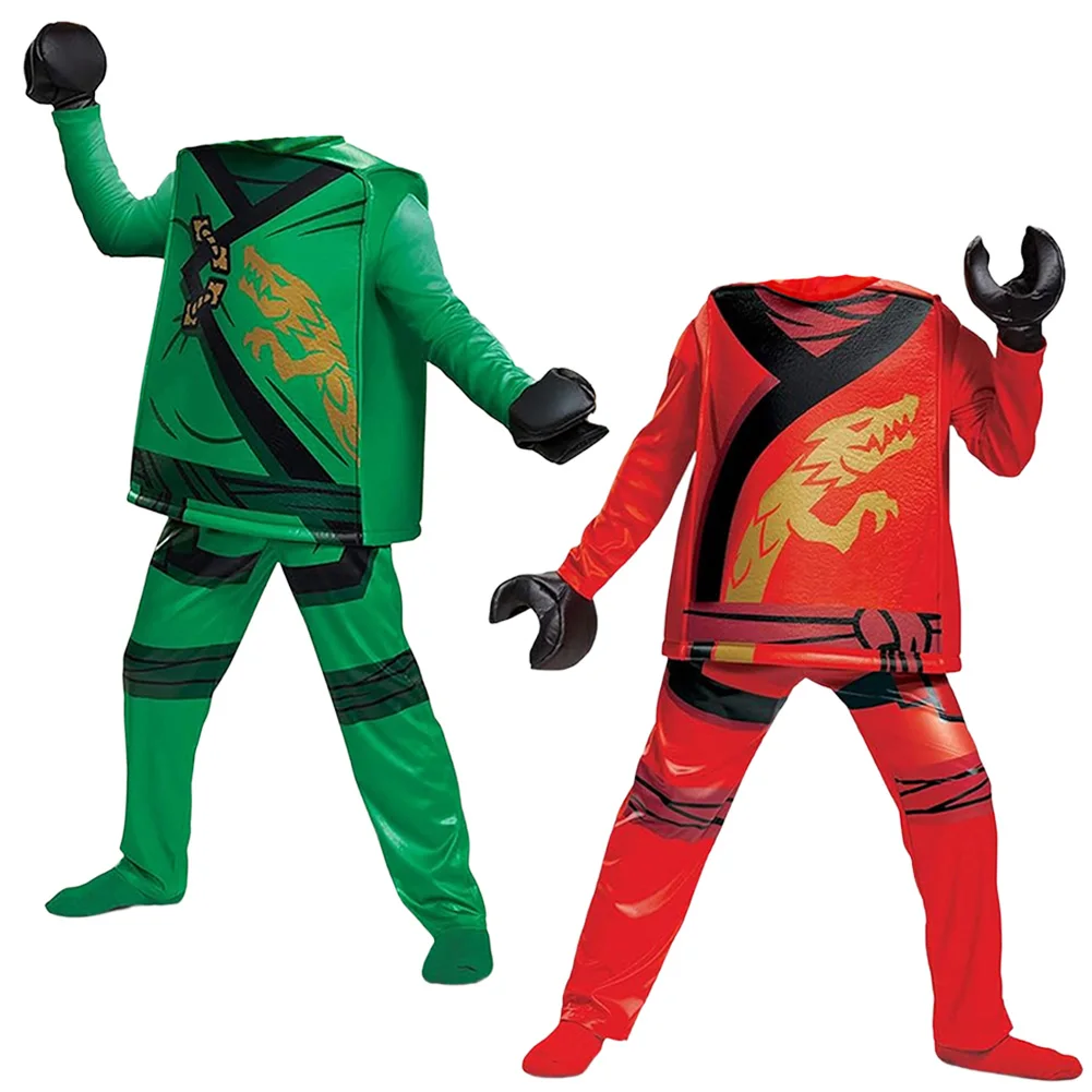 

Wholesale Kai Lloyd Cosplay Role Play Boys Clothing Cartoon Ninja of Blocks Costume 6 to 14 Years Roleplay Party Outfits Fantasy