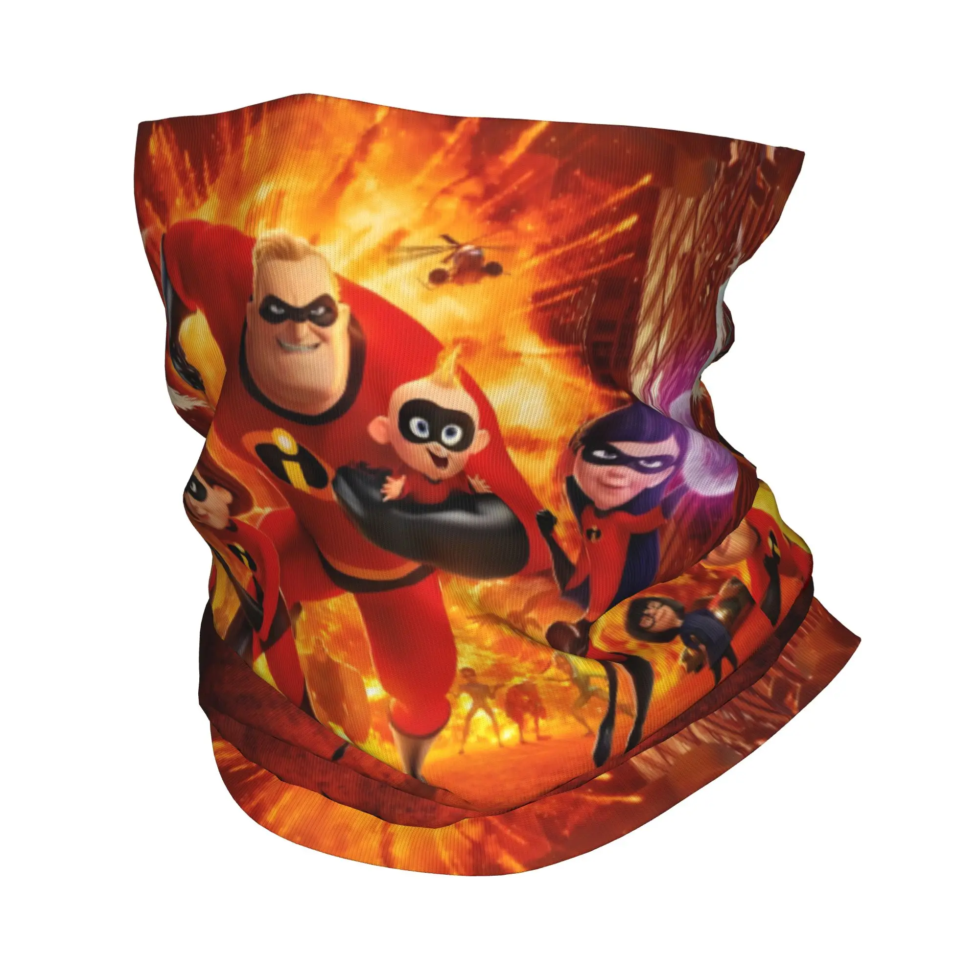 

Custom The Incredibles Cartoon Bandana Winter Neck Warmer Men Windproof Wrap Face Scarf for Hiking Cute Gaiter Headband