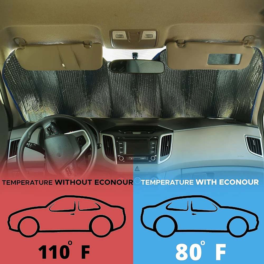R-Rilakkuma Bären-Autosonnenschutzvorhänge, wärmeisolierende Aluminiumfolie, wiederverwendbare Saugnäpfe, blockieren UV-Strahlen, Sonnenschutz für das Auto – Detail 6