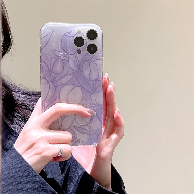 Purple Flowers Marb…