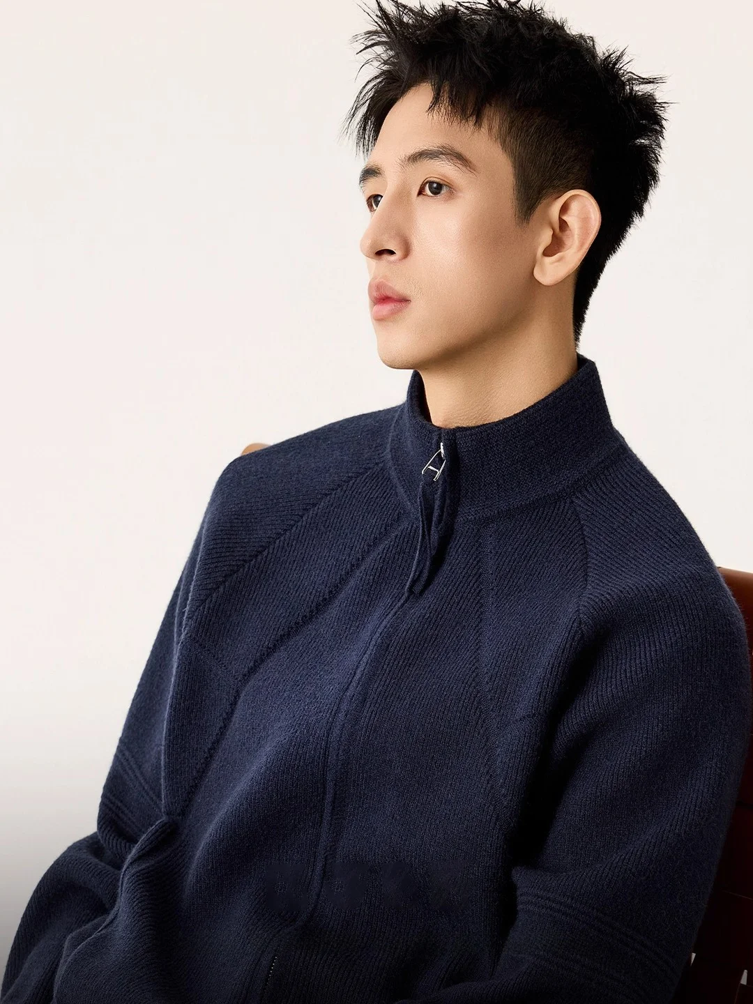 

Large Size American Retro f High Collar Open Cardigan Sweater Men's Autumn Winter Commute Old Money Luxury Basic Knitted J...