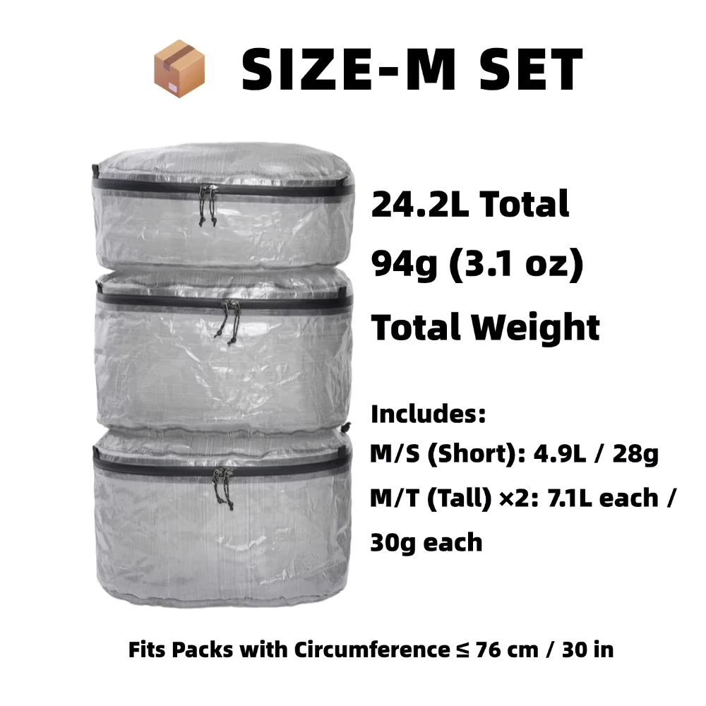 [HDOR] STASHLITE Packing Pods Packing Cube Ultralight Dyneema ™   1,6 oz Stuff Sack – Cuben Fiber DCF Bag Pouch voor backpacken