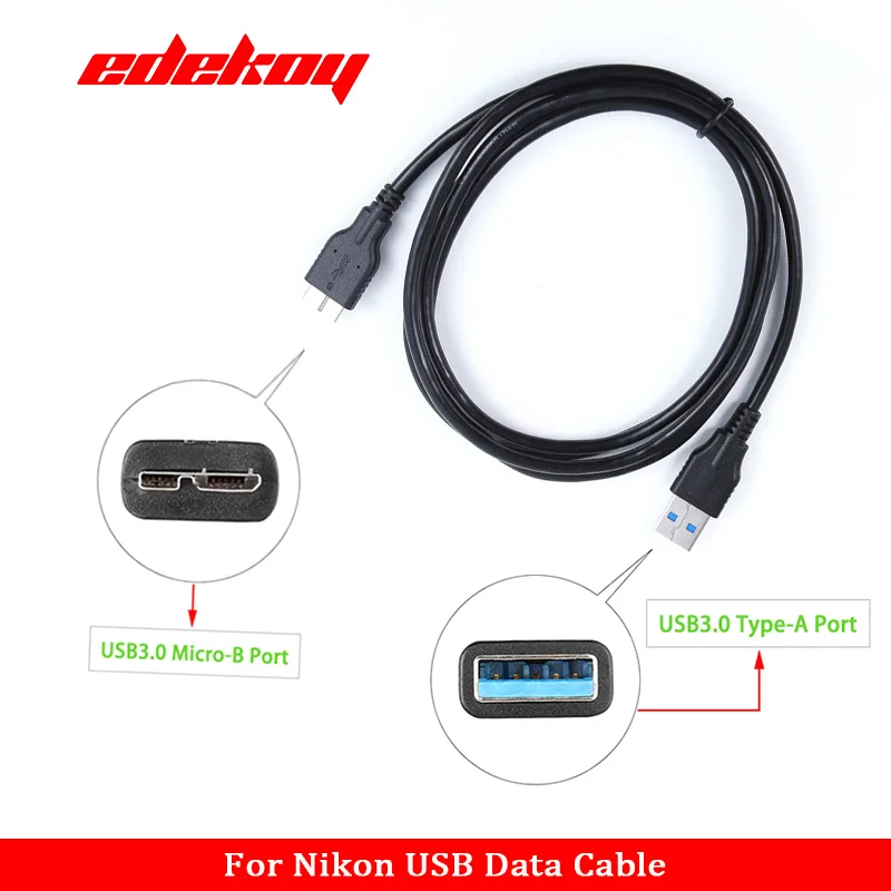 UC-E14 UC-E22 USB3.0 Cabo De Dados para Nikon D5 D500 D850 D800 D800E D810 D810A Câmera