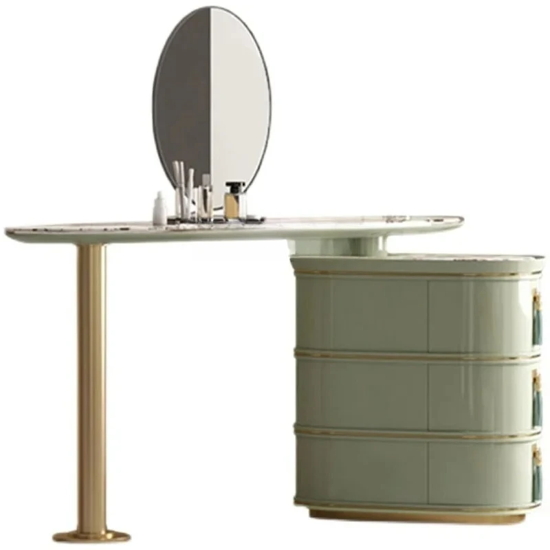 

Post-modern light luxury cosmetic table bedroom simple dresser new storage cabinet integrated solid wood desk R