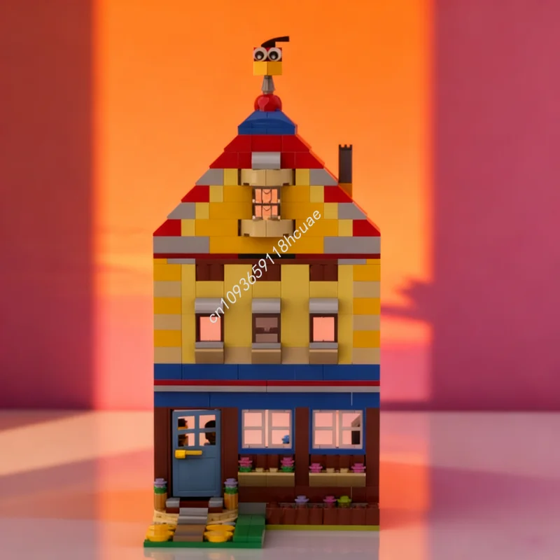 

295 шт. MOC Семейный дом, мини-парики, классическая модель, строительные блоки, строительство, сборка, идея рождественского подарка, кирпичные игрушки, день рождения