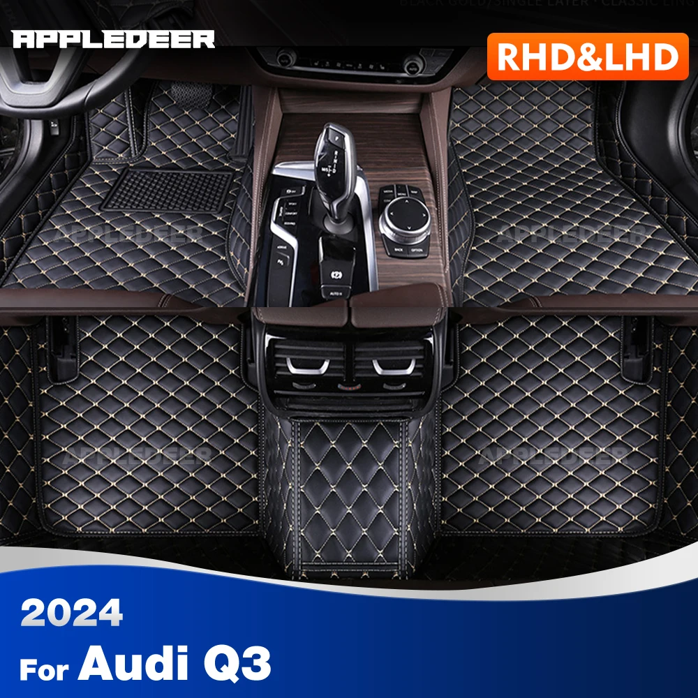 

For Audi Q3 2024 Custom Car Floor Mats Automobile Carpet Cover Interior Details Accessories Protective Pad Parts