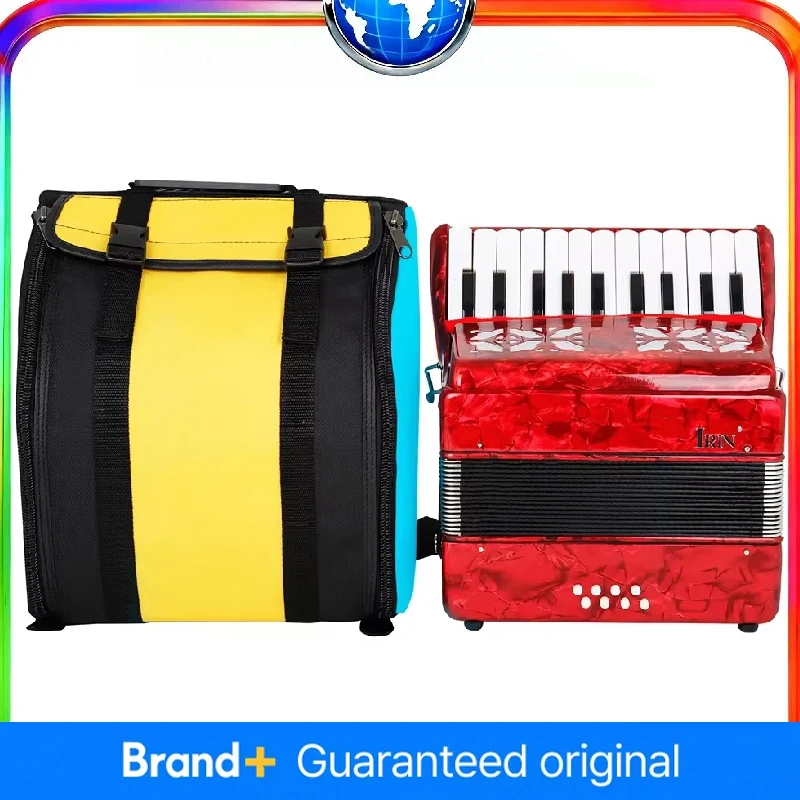 

22 Keys 8 Bass Accordion Backpack Oxford Waterproof Bag with Shoulder Strap Shockproof Keyboard Case for Piano Accordion
