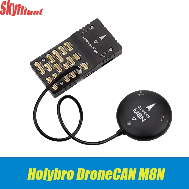 

Holybro DroneCAN M8N M9N GPS Module IST8310 Compass Tri-Colored LED Indicator for CAN Protocol ArduPilot PX4 Flight Controller