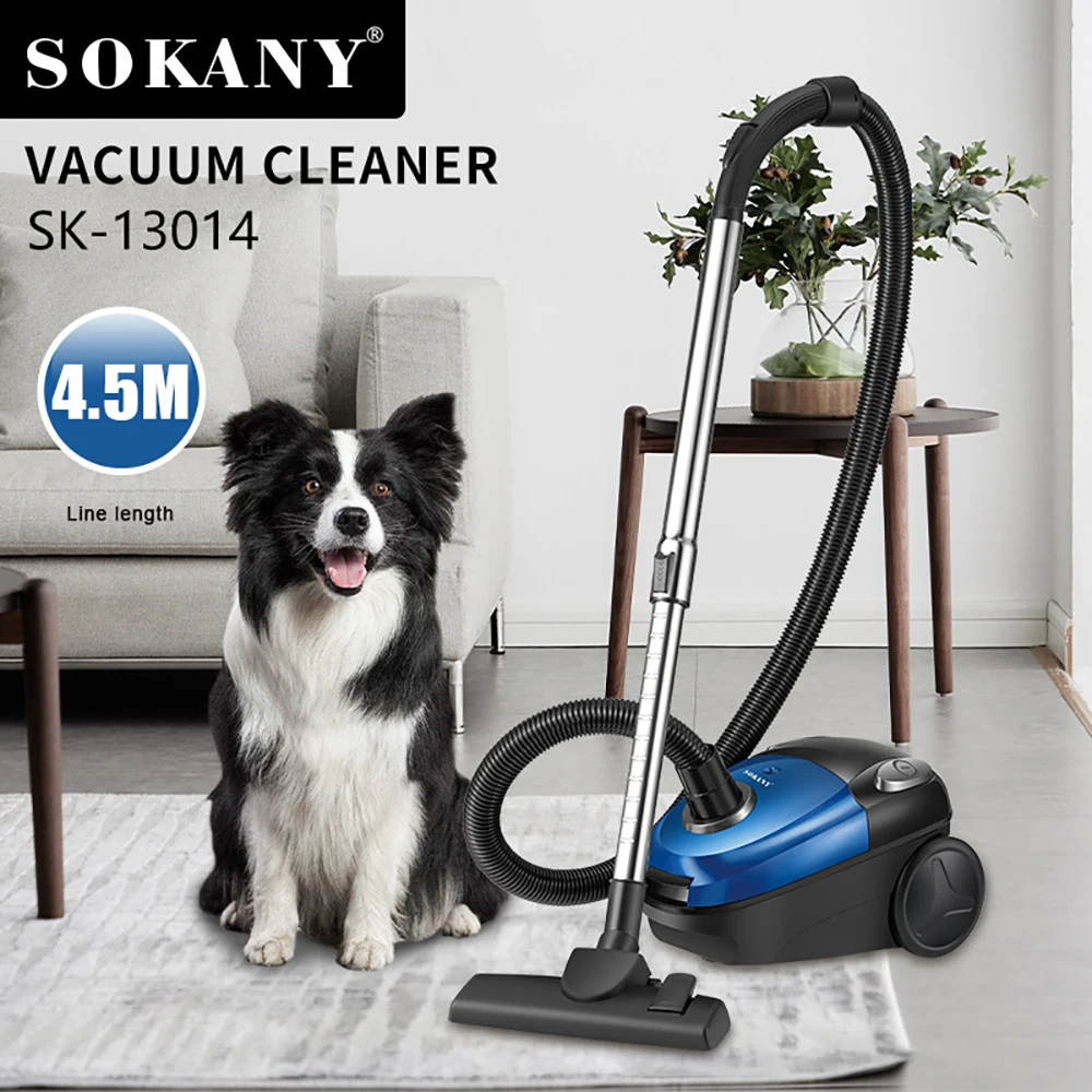 2000W Household Silent Vacuum Cleaner, Strong Suction, Replaceable Brush Head, for Carpet and Floor, Dead Corner Under Sofa