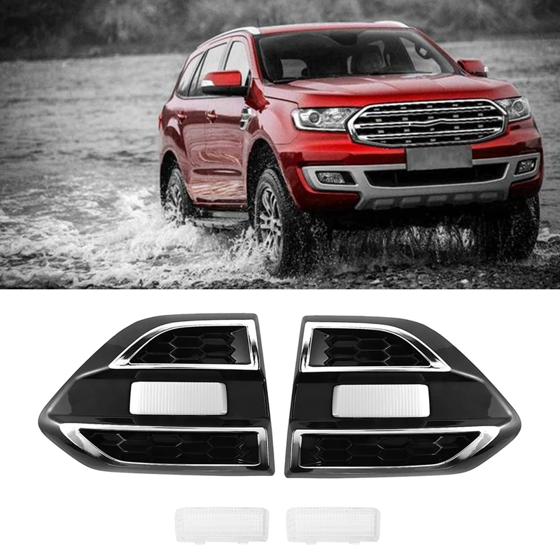 2Pcs Car Door Cover LED Daytime Running Light Day Lights For FORD RANGER T7 T8 EVERST 2015-2018