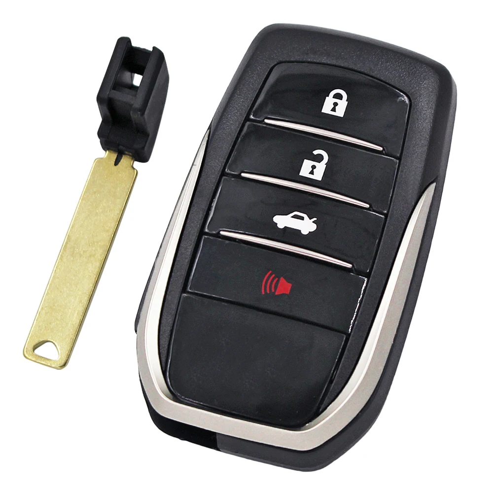 Ecusells-حافظة مفتاح التحكم عن بعد لتويوتا RAV4 ، هايلكس ، لاند كروزر ، إنوفا ، فيليفاير ، SW4 ، Fit XM38 ، XSTO01EN ، لوح LT20 ، 2 أزرار ، 3 أزرار ، 4 أزرار