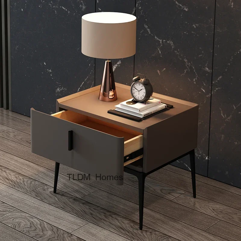 Bedside Table Bedroom Nightstands Wooden Lamp Minimalist Bedside Table Nightstands Locker Mesitas De Noche Furniture YY50BT