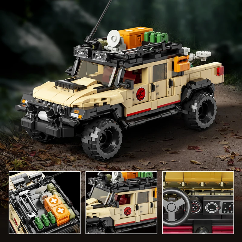 ชุดตัวต่อรถจี๊ปไดโนเสาร์คลาสสิ - Model Kit Jurassic Park บทวิจารณ์และราคา